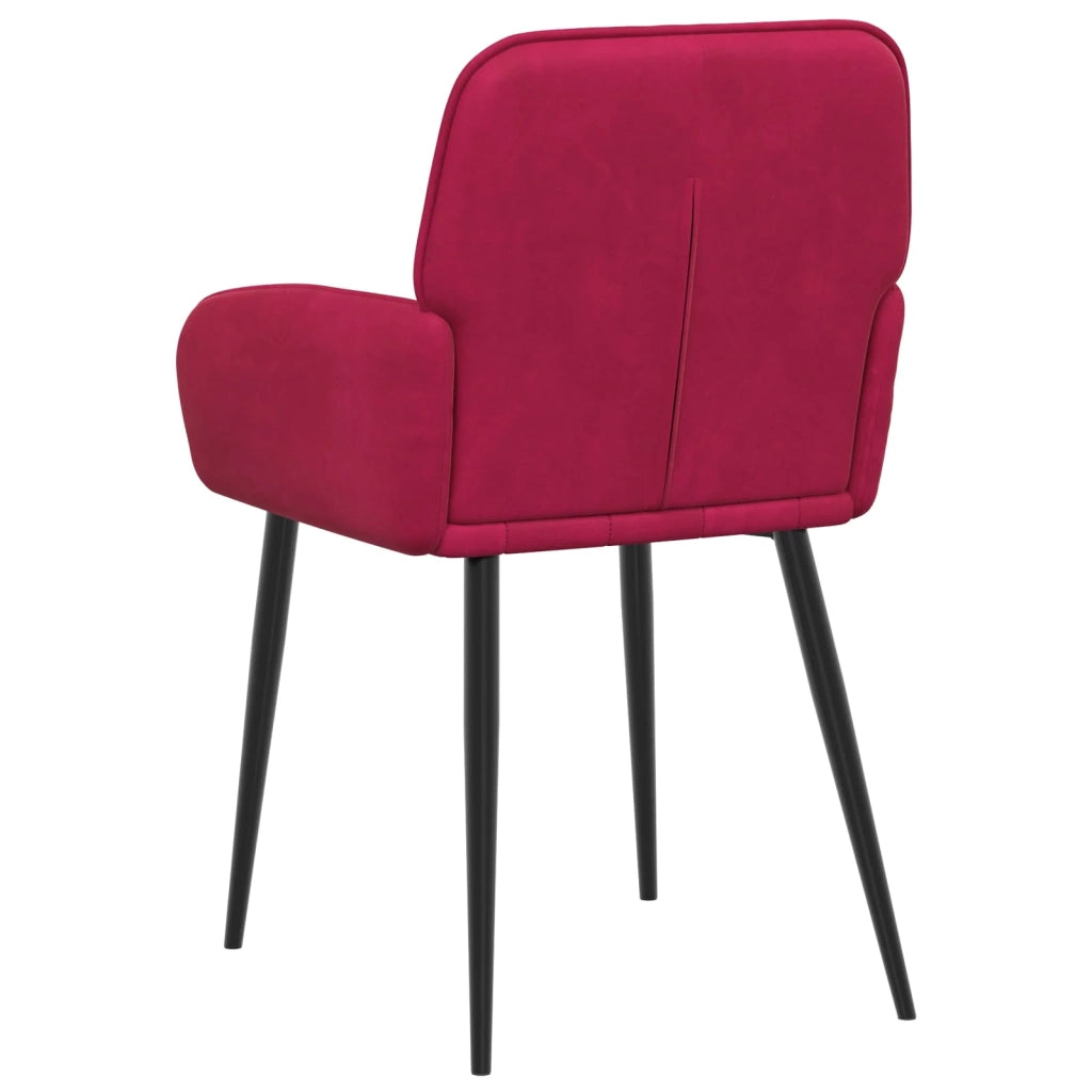 Sedie da pranzo 6 pcs Velluto (V) Rosso Vino 56,5 x 50 x 86 cm 3428179