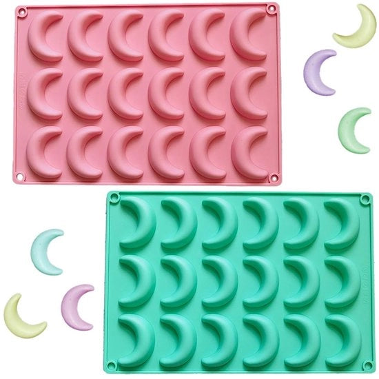 Forma a Chocolata 2 pezzi - Silicone - Rivestimento antiaderente - Resistente al calore - Flessibile - 36 fori 28x19x1,2 cm - Forma per torte in Silicone