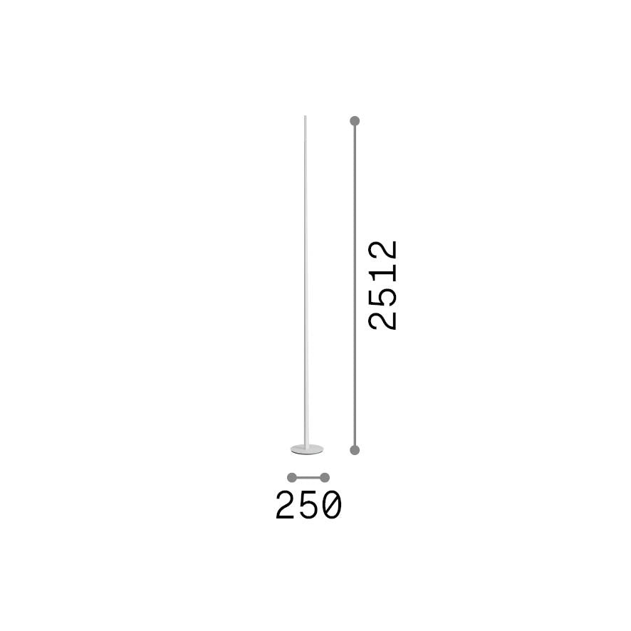 Lampada Da Terra Blade 1 Luce Led Integrato Nickel