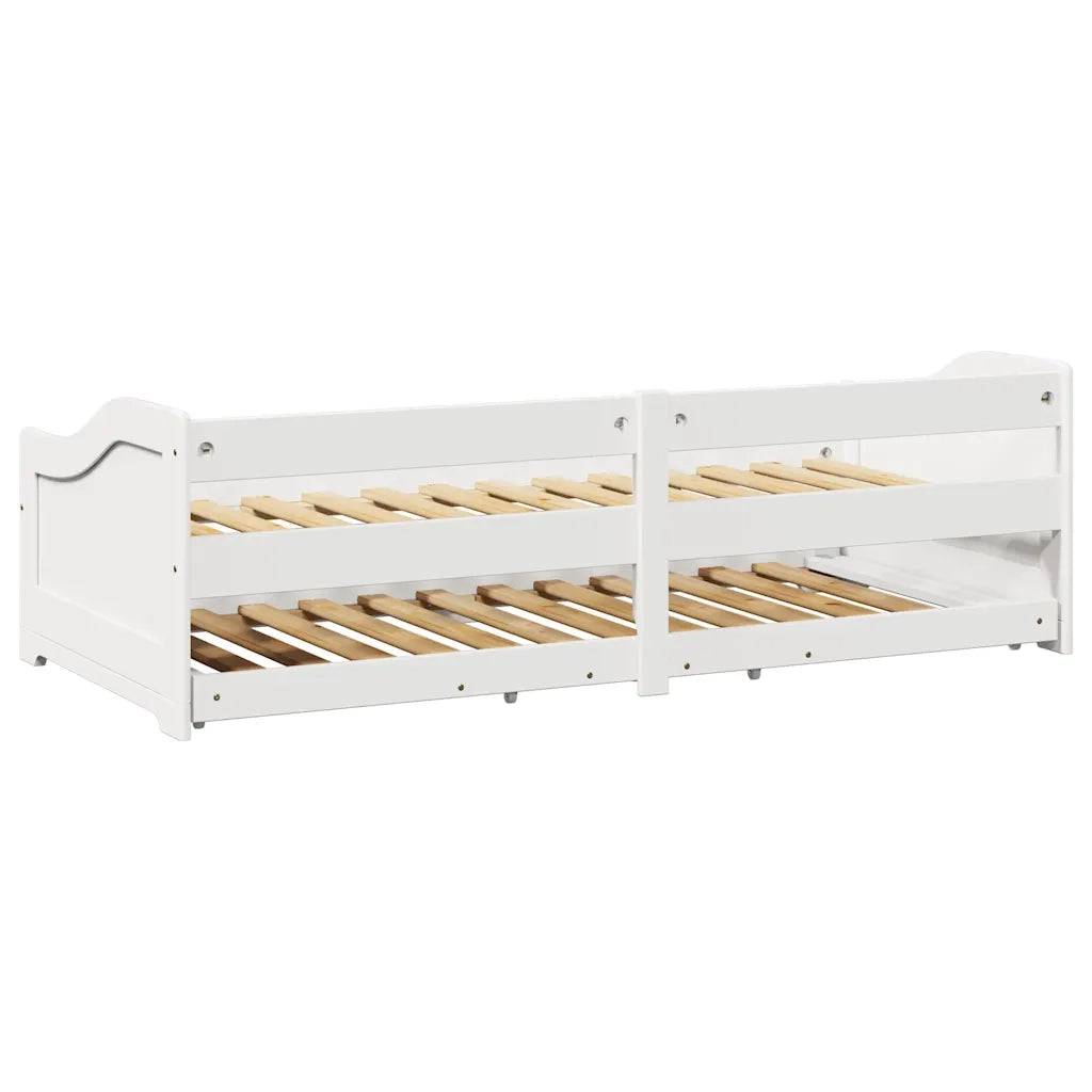 Lettino con Rotelle senza Materasso-Struttura Letto IRUN Bianco 90x200 cm