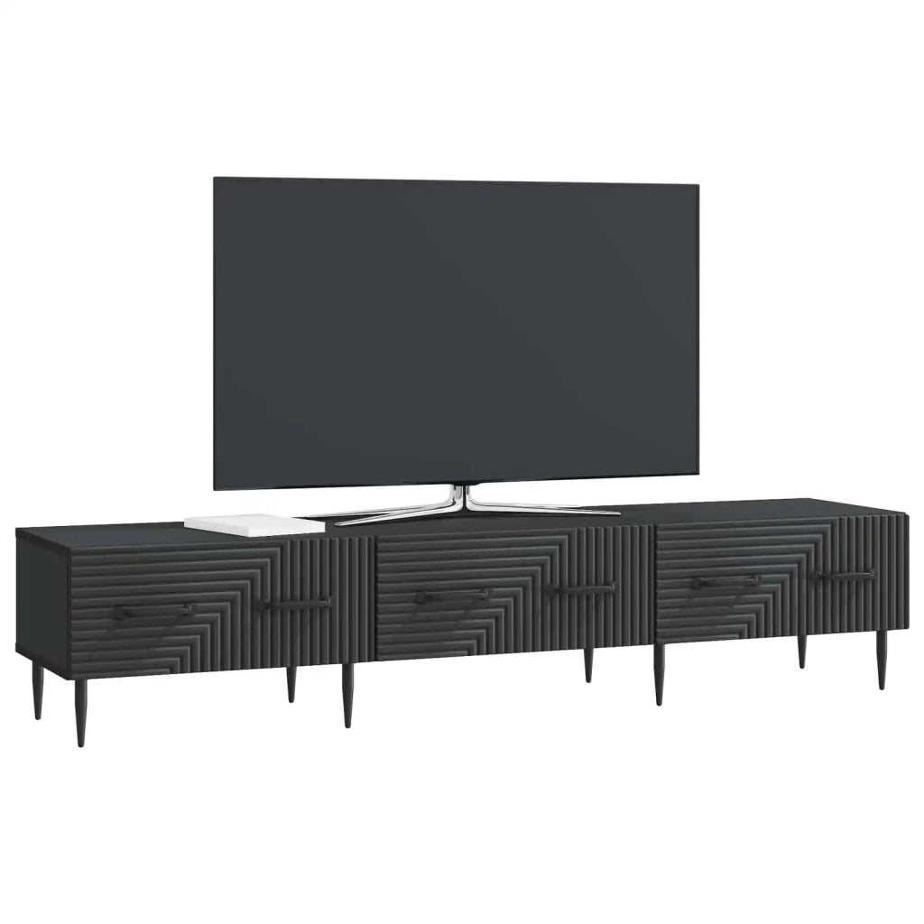 Mobile TV | Armadietto TV | Mobile Porta TV Nero 147 x 34,5 x 30 cm Legno ingegnerizzato