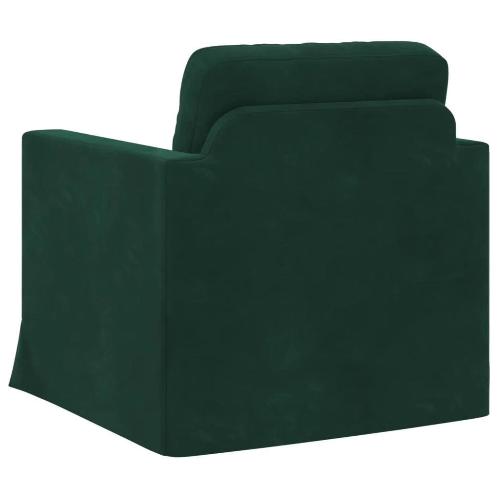 Divano Verde Scuro 78 x 78 x 80 cm Velluto
