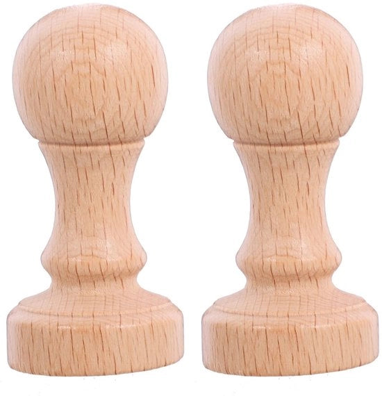 Stempelli in legno con maniglia rotonda, 2 pezzi stempelli per fai da te, stantuffi e ganci, sigilli vuoti, stampe per sculptura per scrapbooking, cartoline artigianali, diario