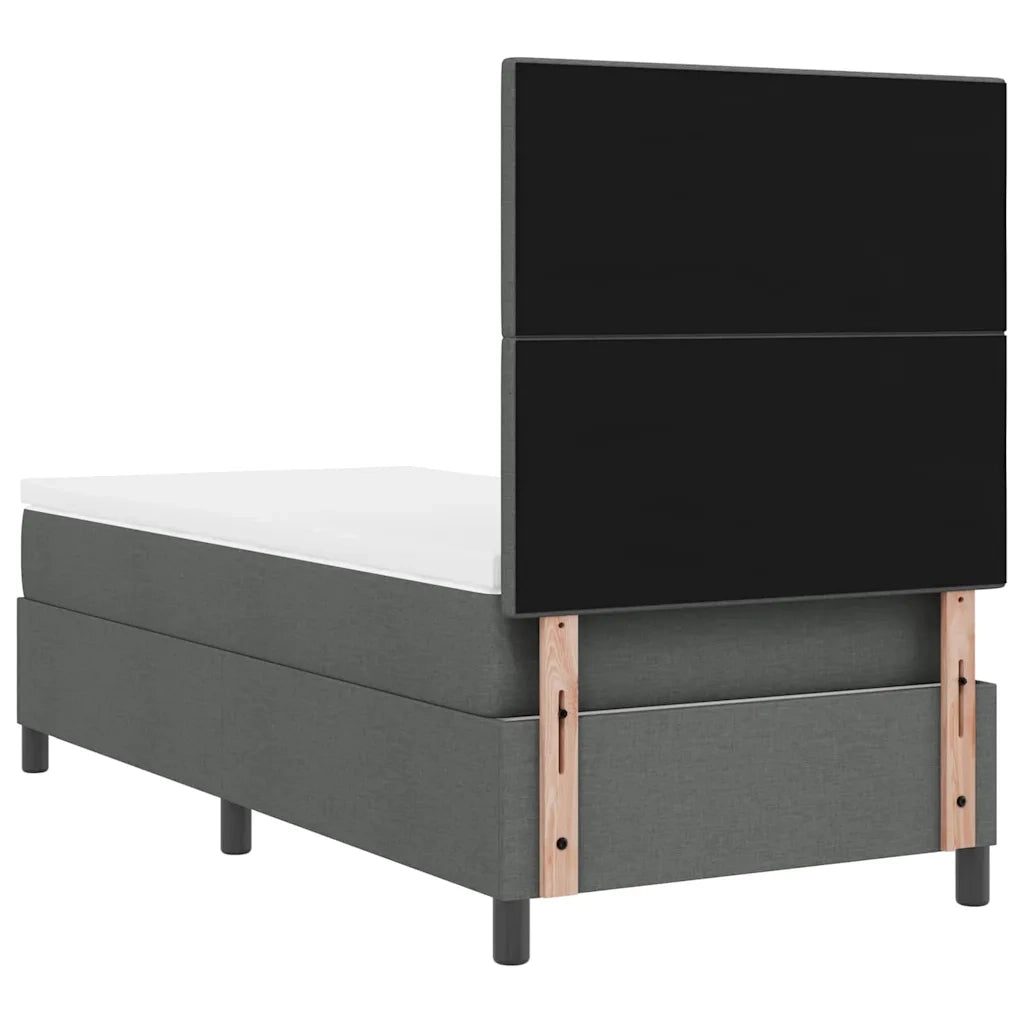 Letto a molle con strisce LED Grigio scuro 100 x 200 cm Tessuto 3342845
