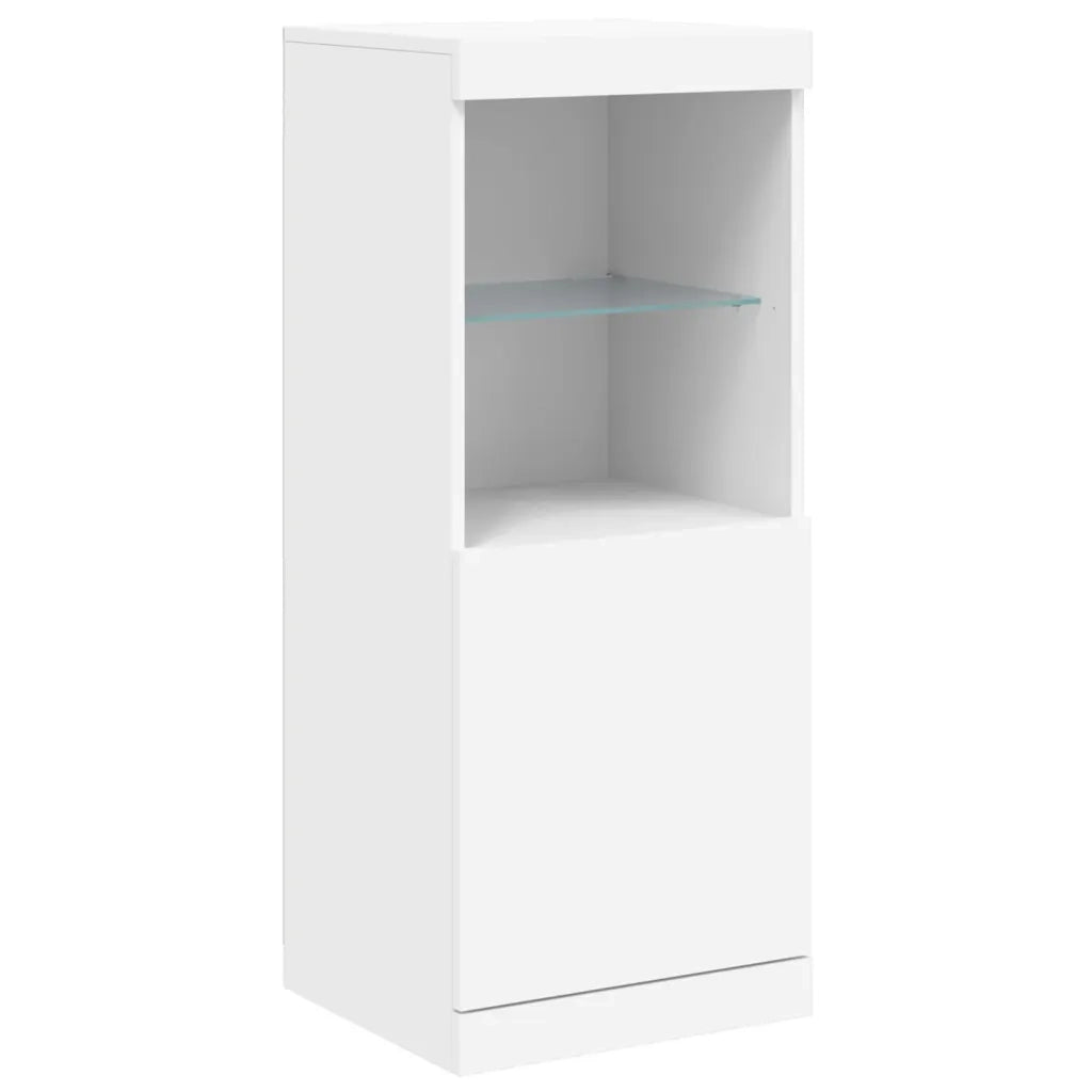 Credenza | Madia | Buffet da pranzo | Armadio da pranzo con Luci LED Bianca 162x37x100 cm