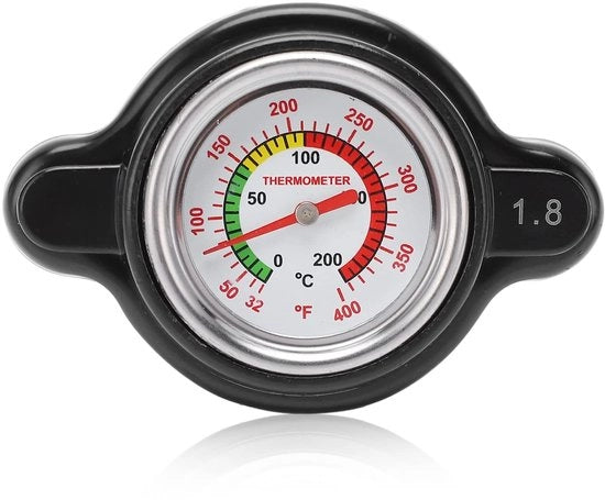 Radiatore Dop Alta Pressione 1,8 Bar - Termometro - Sostituzione - Alta Precisione - Duraturo - Affidabile - Doppio Vaso per Liquido di Raffreddamento