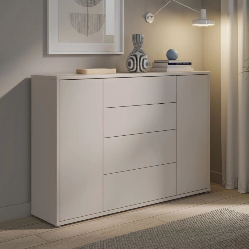 Madia Medea 4 cassetti e 2 ante colore cashmere