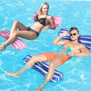 Matita per hangare multifunzionale 4-in-1 - Sedia galleggiante leggera - Mattonella per piscina compatta e trasportabile - Adatta per adulti e bambini - Matita per hangare acquatica rosso e blu