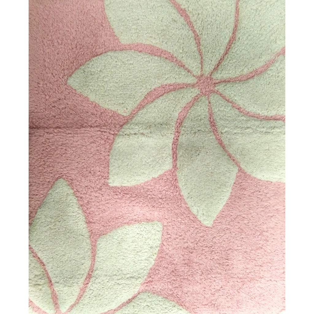 TAPPETO LOTO 50X80CM ROSA IN COTONE CON ANTISCIVOL