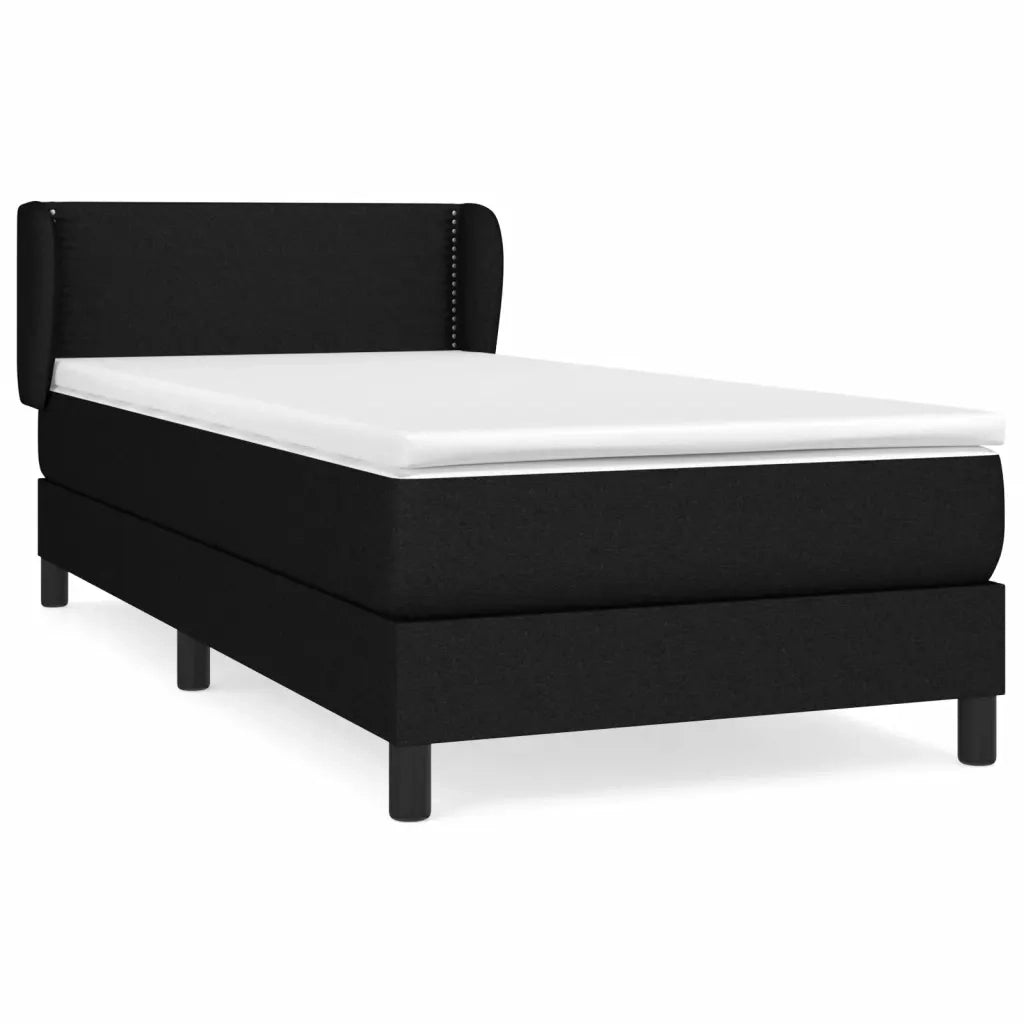 Giroletto a Molle con Materasso Nero 90x190 cm in Tessuto 3126127