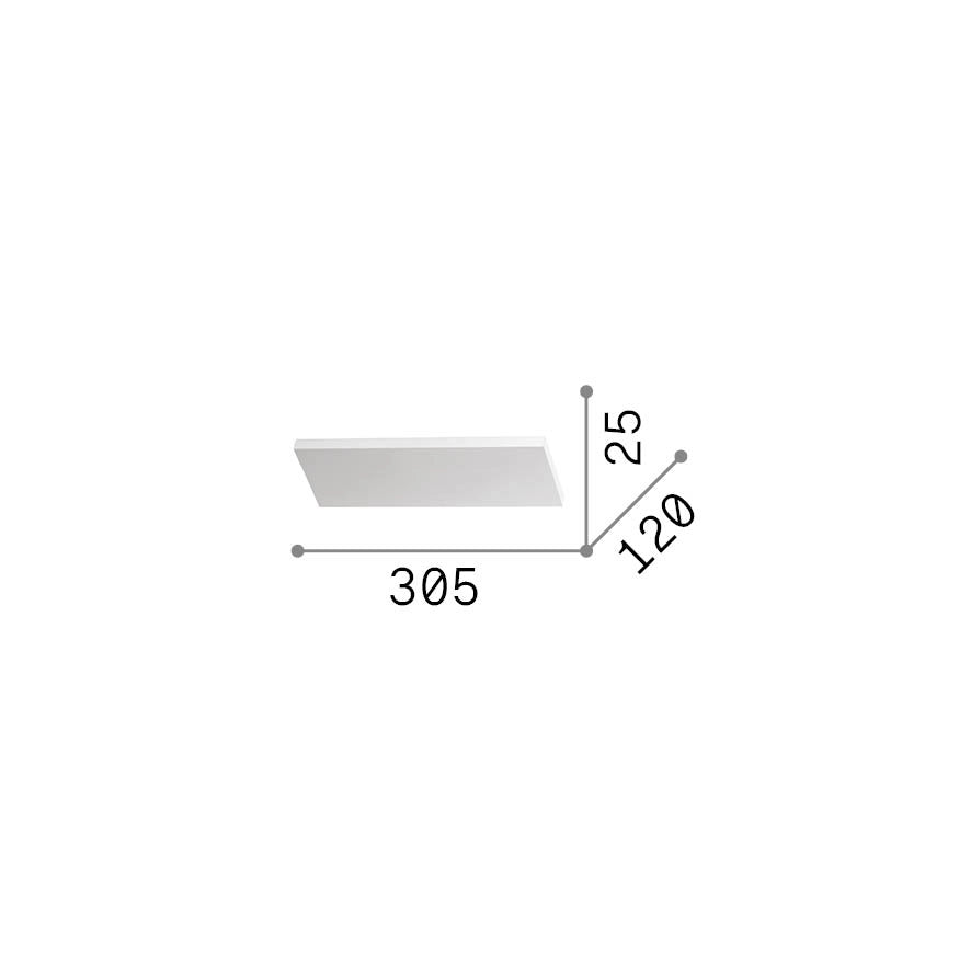 Applique Block 3 Luci Led Integrato Bianca