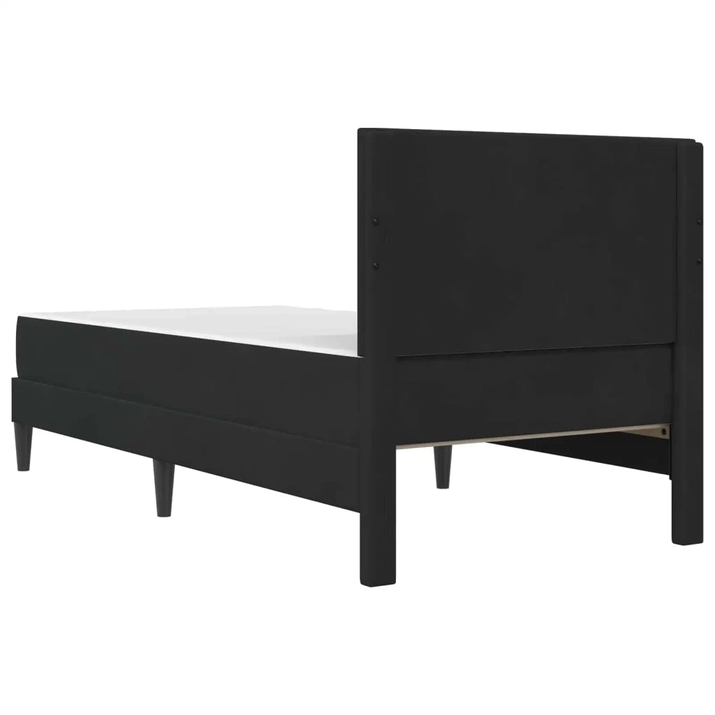 Letto singolo | Letto per adulti | Struttura letto con materasso Nero 80 x 200 cm Velluto