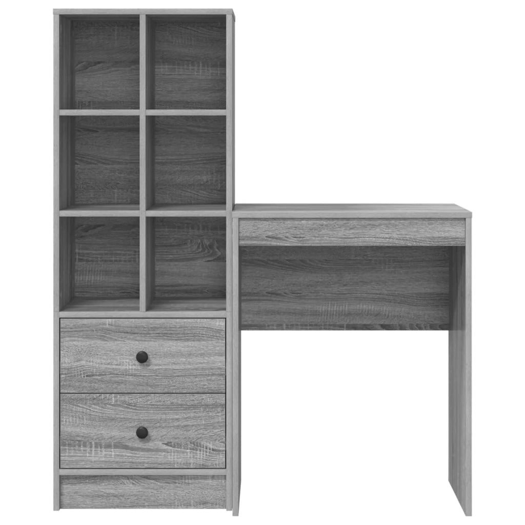 Scrivania con cassetto con lo scaffale 2 pcs Grigio Sonoma 3337302