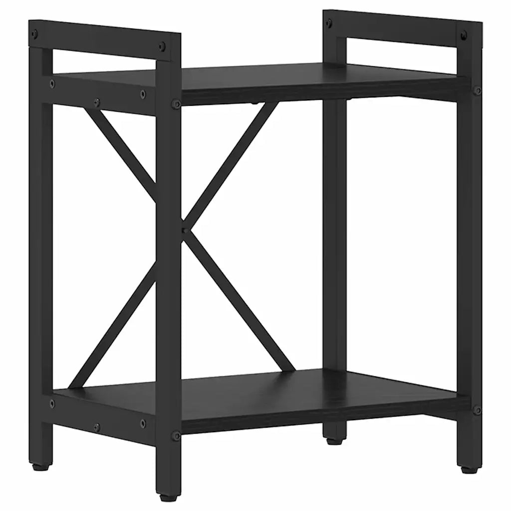 Libreria-Scaffale per Libri-Mobile di Stoccaggio Rovere Nero 40 x 30 x 50 cm Legno multistrato