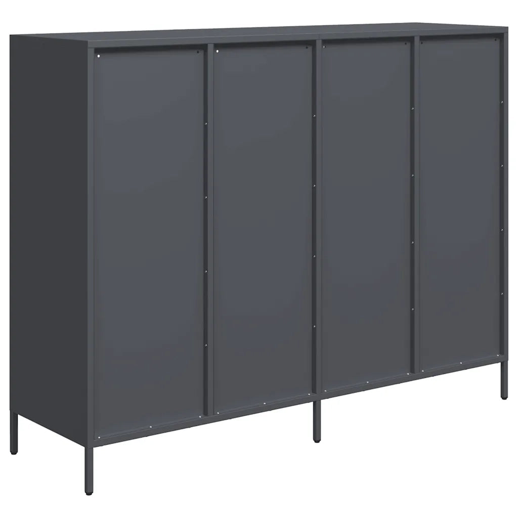 Credenza Antracite 135x39x103,5 cm in Acciaio Laminato a Freddo 3307175