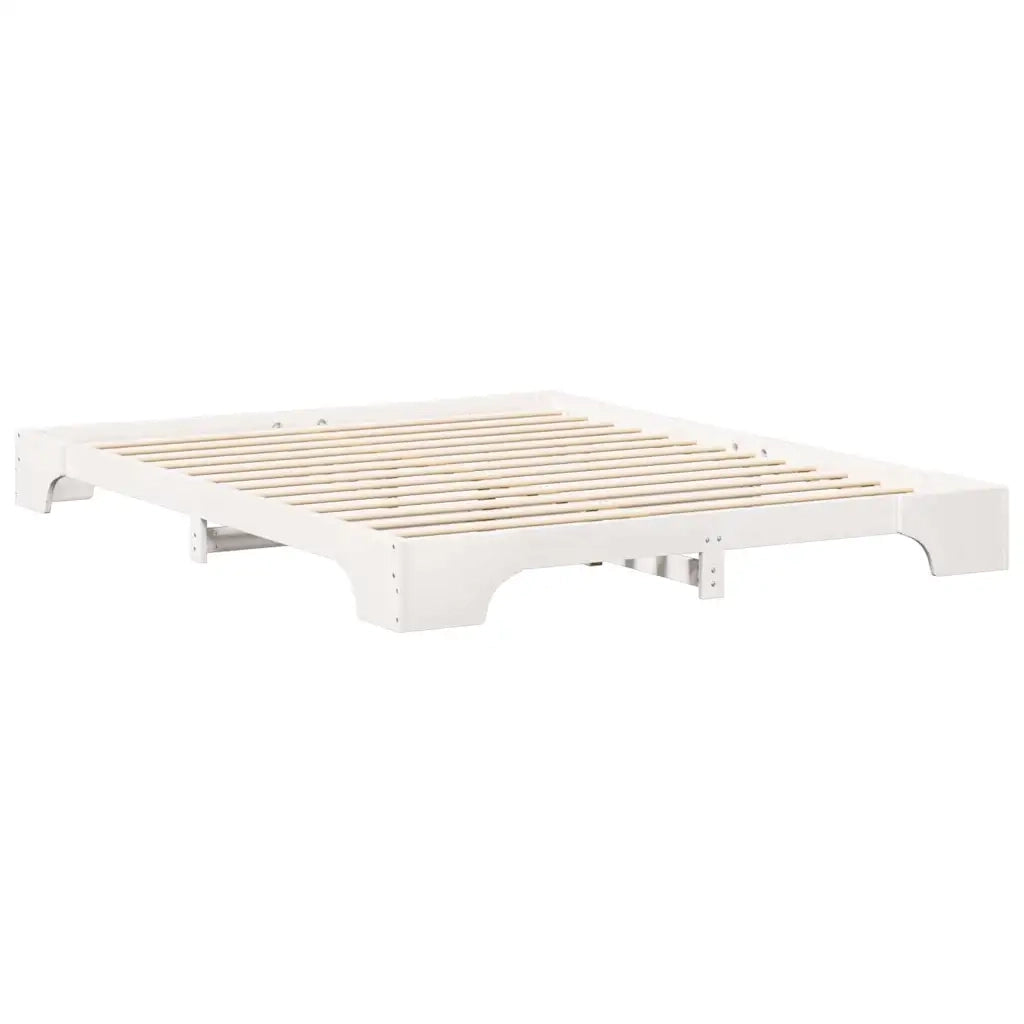Struttura del letto Bianco 160 x 210 cm Pino massello