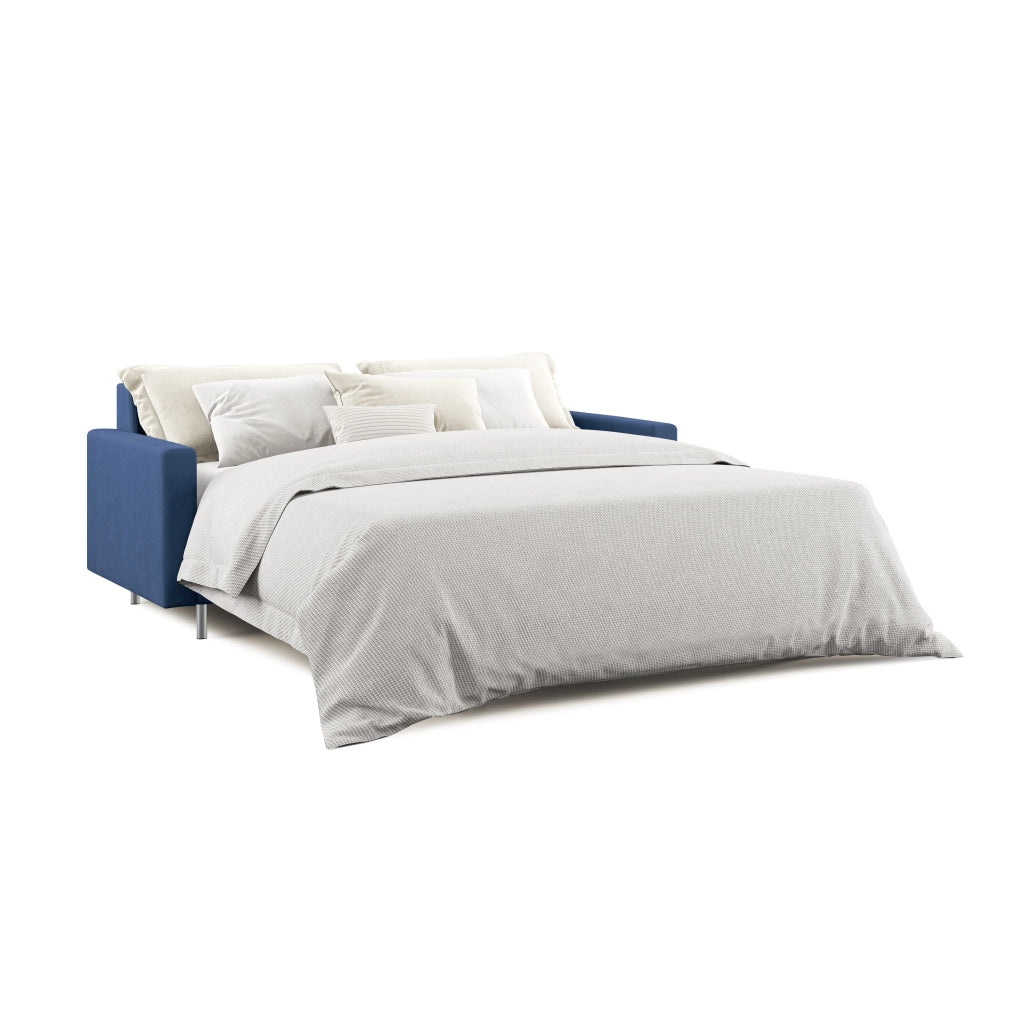 Megan Divano letto matrimoniale in microfibra smacchiabile T11 168 cm (mat. 120x197) blu