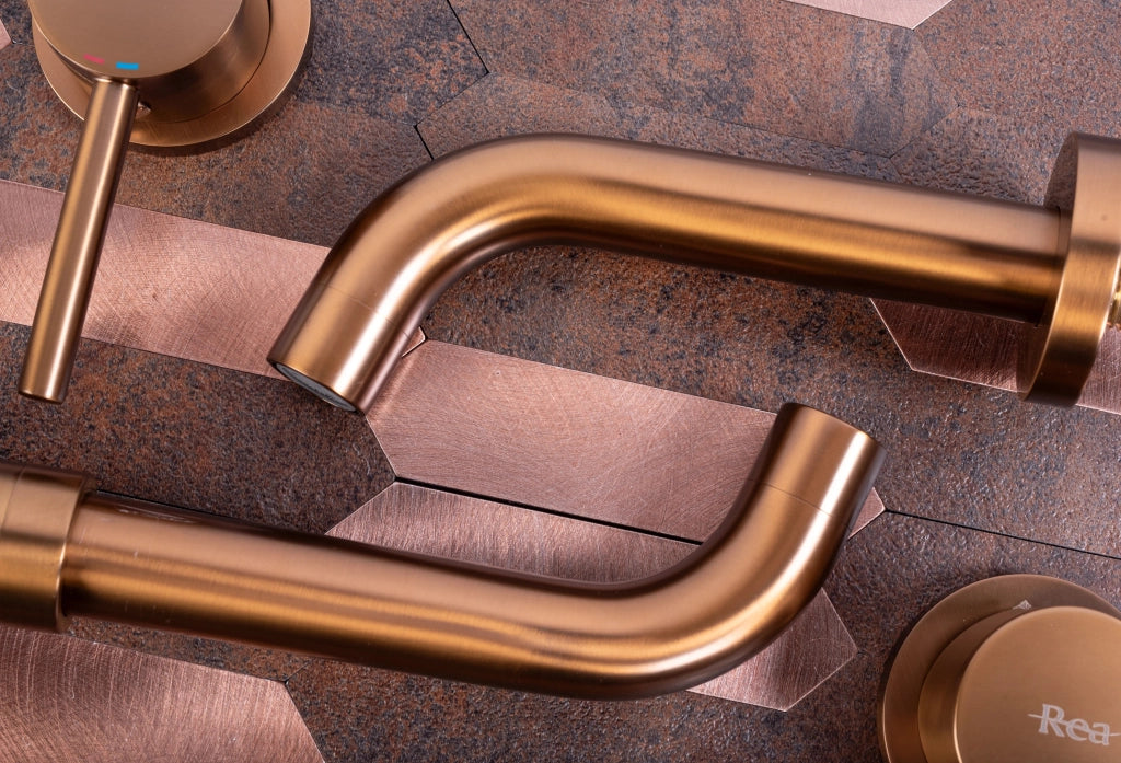 Rubinetto Da Incasso Rea Lungo Copper Brush + Box