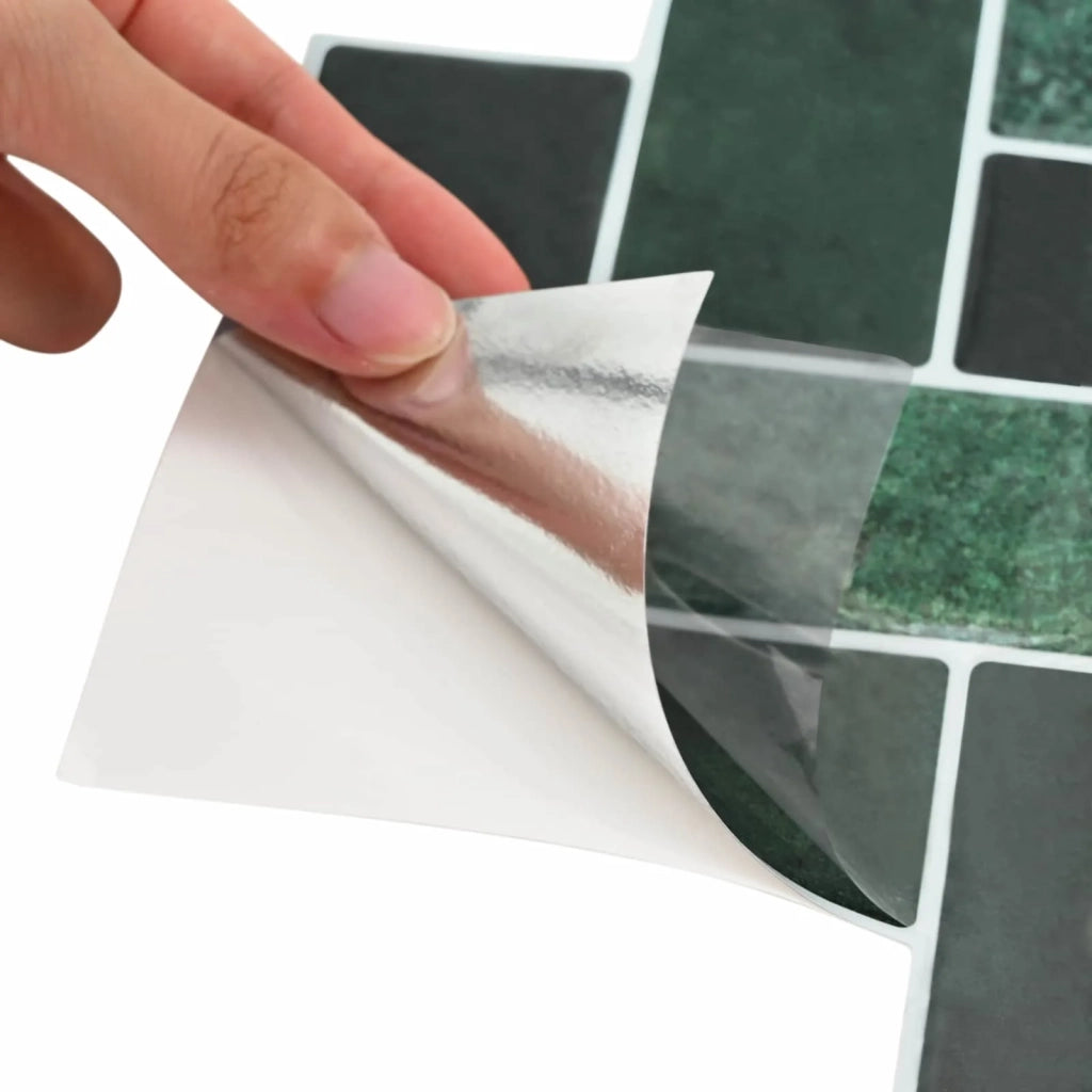 Piastrella a Spina di Pesce 20 pcs Verde Scuro 30 x 30 cm 42046190