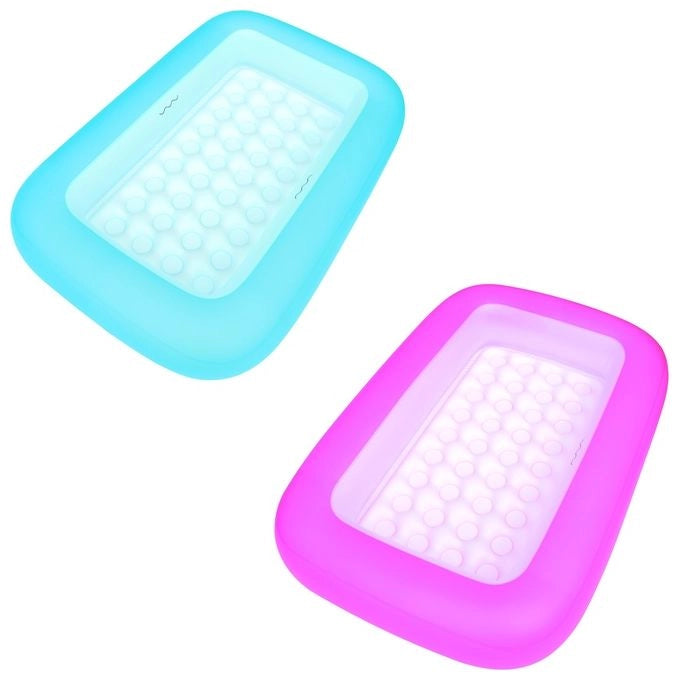 Bestway 51115 Piscina Gonfiabile Rettangolare per Bambini 165x104x25 cm Fondo Gonfiabile 102 L colore Assortito