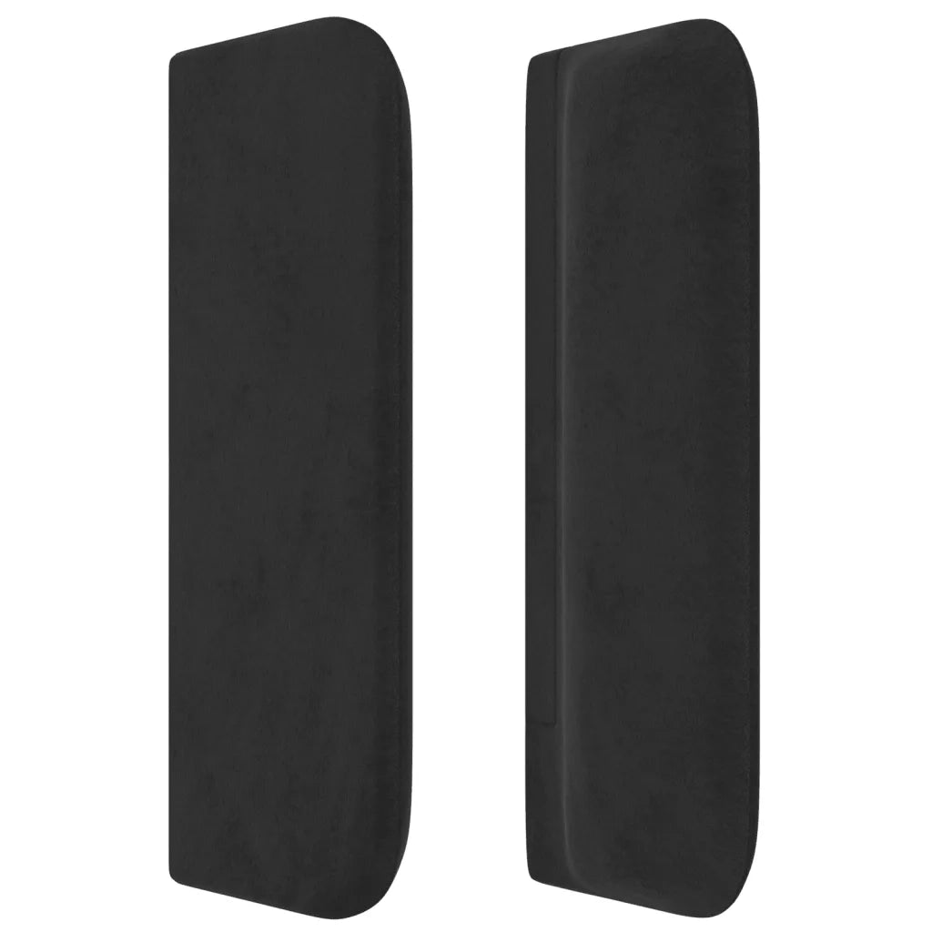 Testiera ad Orecchio Nera 83x16x78/88 cm in Velluto 3118940