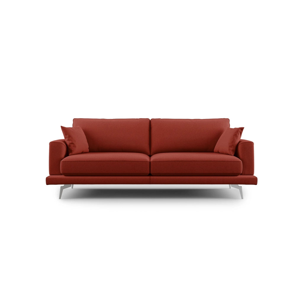 Dorian Divano moderno in tessuto morbido antimacchia T05 198 cm rosso