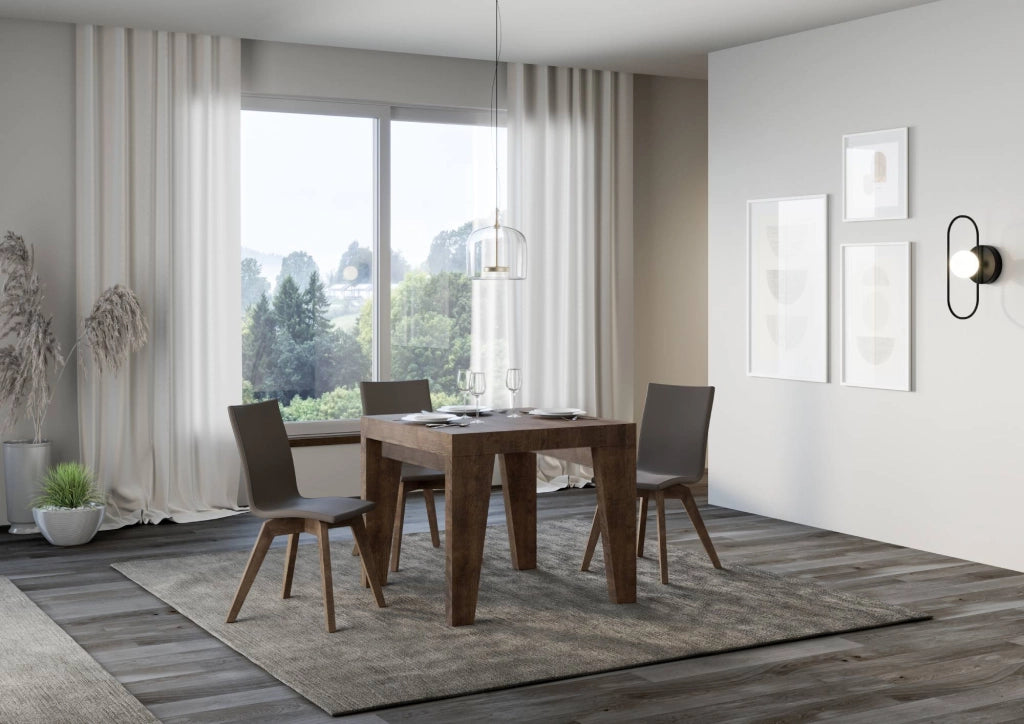 Tavolo Allungabile 90/246x90x77 cm Naxy Premium Noce