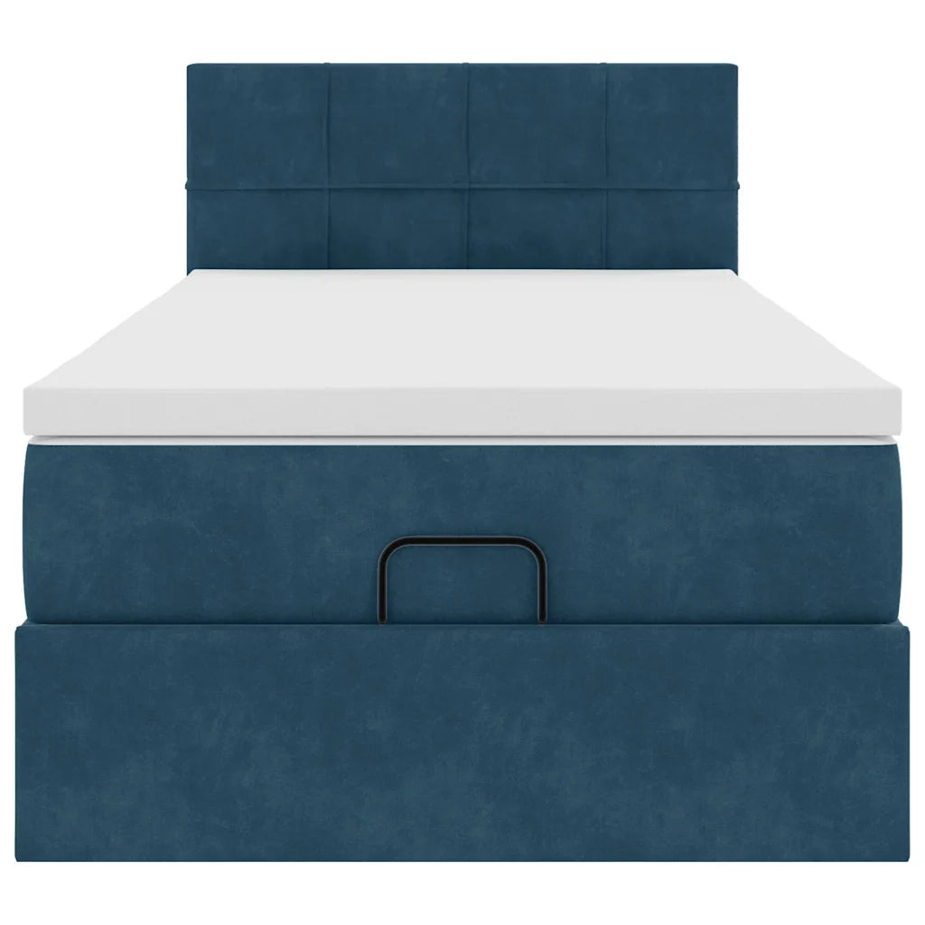 Struttura Letto Pouf con Materasso 100x200 cm Velluto