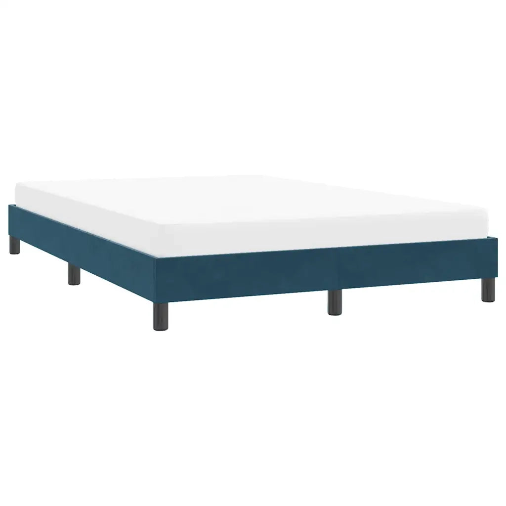 Giroletto senza Materasso Blu Scuro 140x210 cm in Velluto 4101359