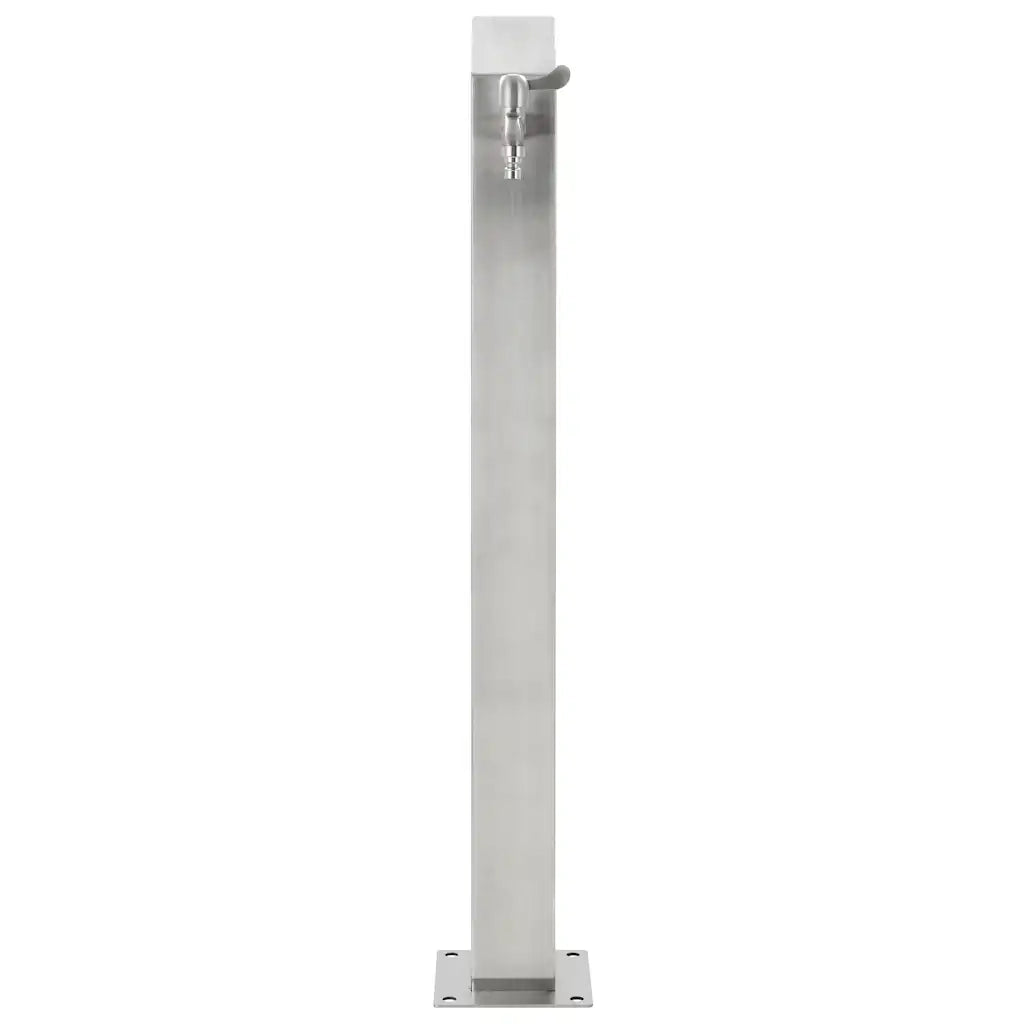 Fontanella a Colonna in Acciaio Inossidabile Quadrata 95 cm CFW5010134