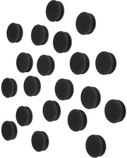 Magneti colorati rotondi per frigorifero, magneti per ufficio (24 pezzi), ideali per lavagne bianche, armadietti e frigoriferi, nero, 30 mm