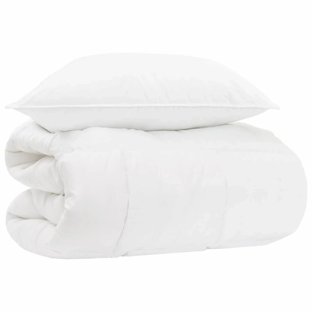 Set di Piumoni con cuscino 2 pcs Bianco Bambù 3431474