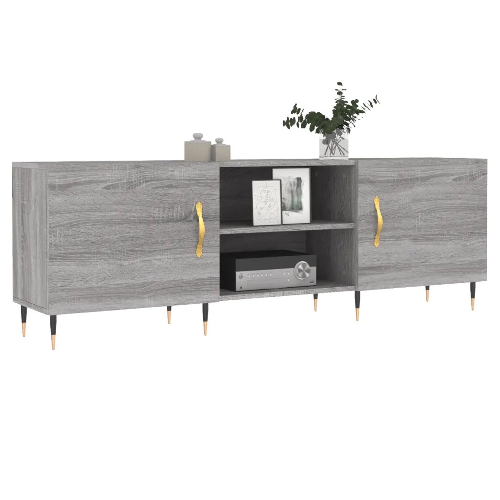 Mobile Porta TV Grigio Sonoma 150x30x50 cm in Legno Multistrato 829082