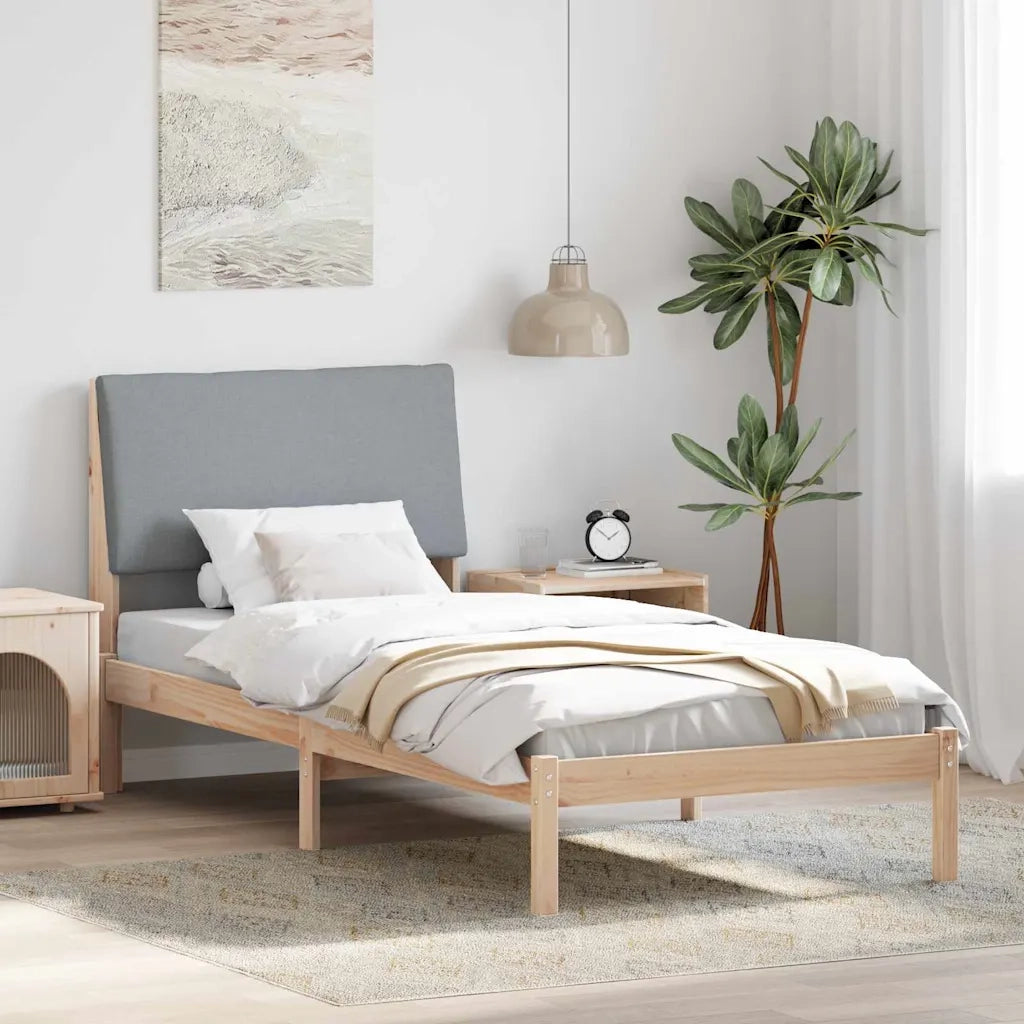 Letto singolo | Letto per adulti | Struttura del Letto Marrone e grigio chiaro 100 x 200 cm