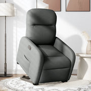 Poltrona Alzapersona Reclinabile Elettrica Grigio Scuro Tessuto 3302993