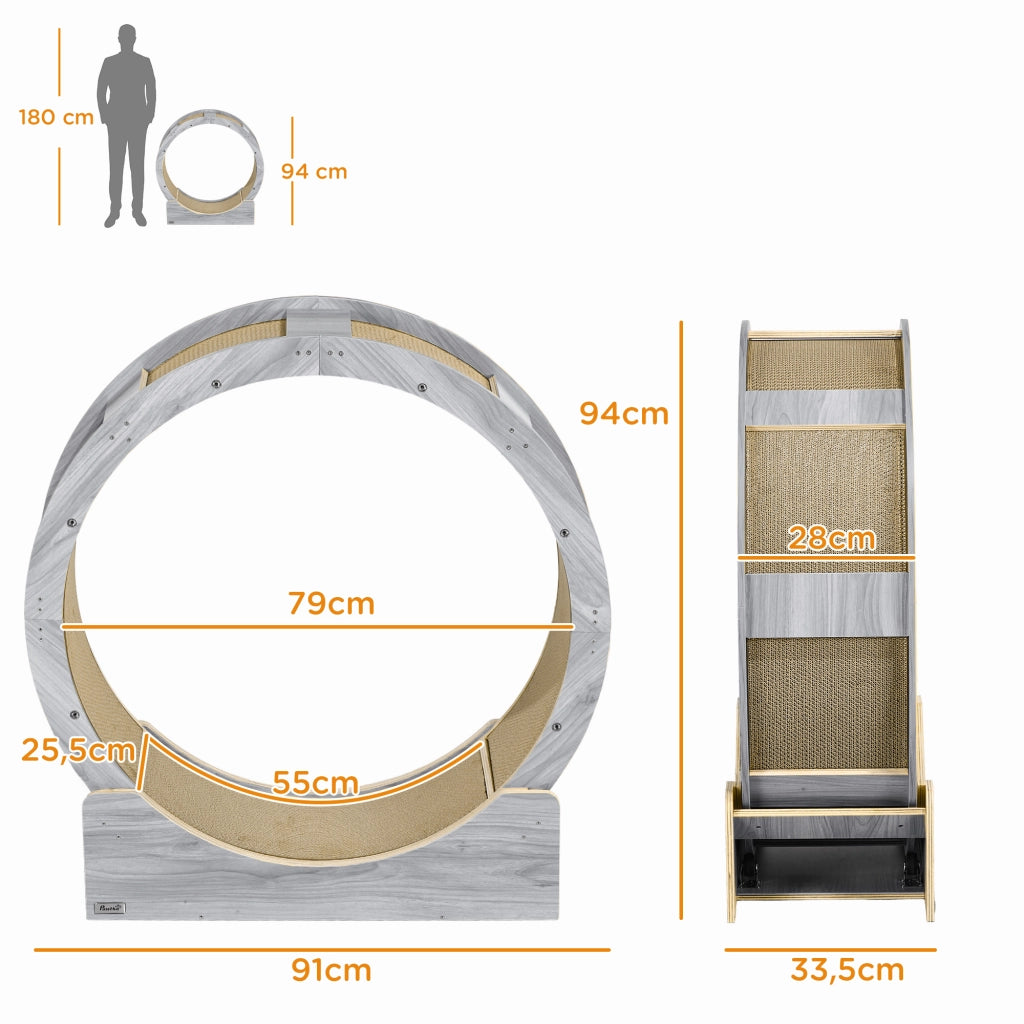 Ruota per Gatti ¨C Minimal ¨C 91 cm, Noce