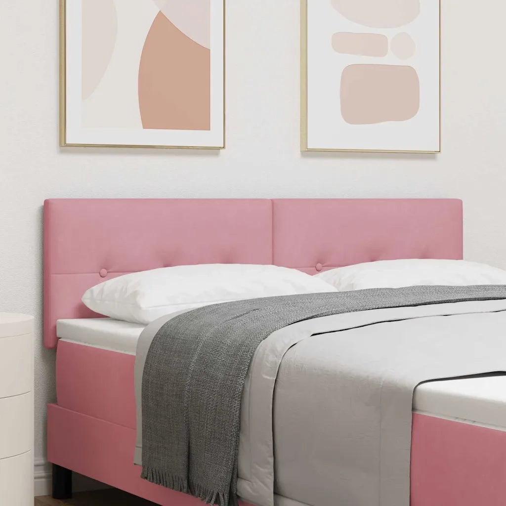 Testiera | Testata LED con strisce LED Rosa 160 cm Velluto