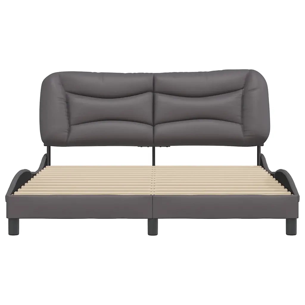 Giroletto senza Materasso Hvar Grigio 160x200 cm in Similpelle 3208012