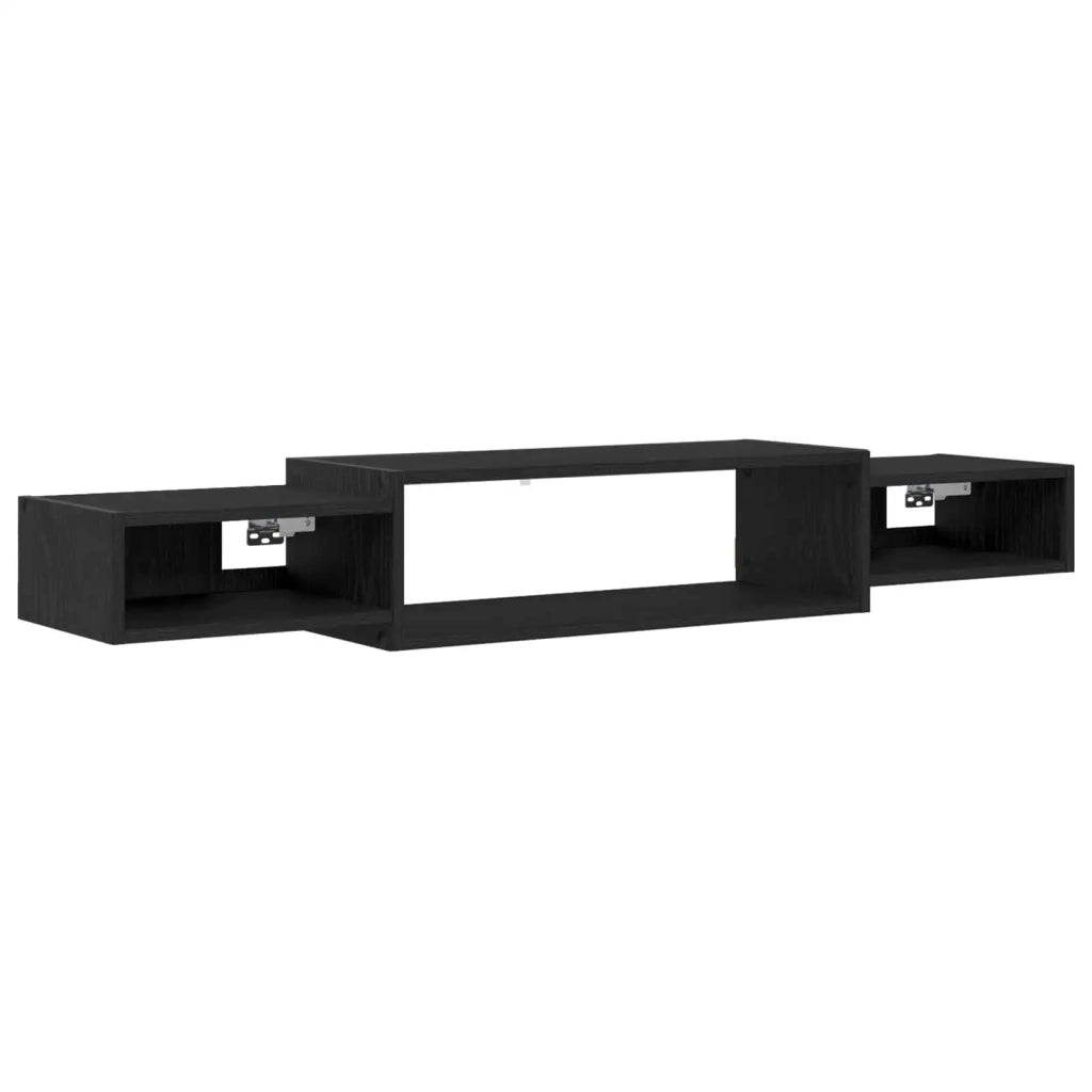 Mobile TV da Parete A parete-Credenza per TV sospesa Rovere Nero 140 x 28 x 21 cm