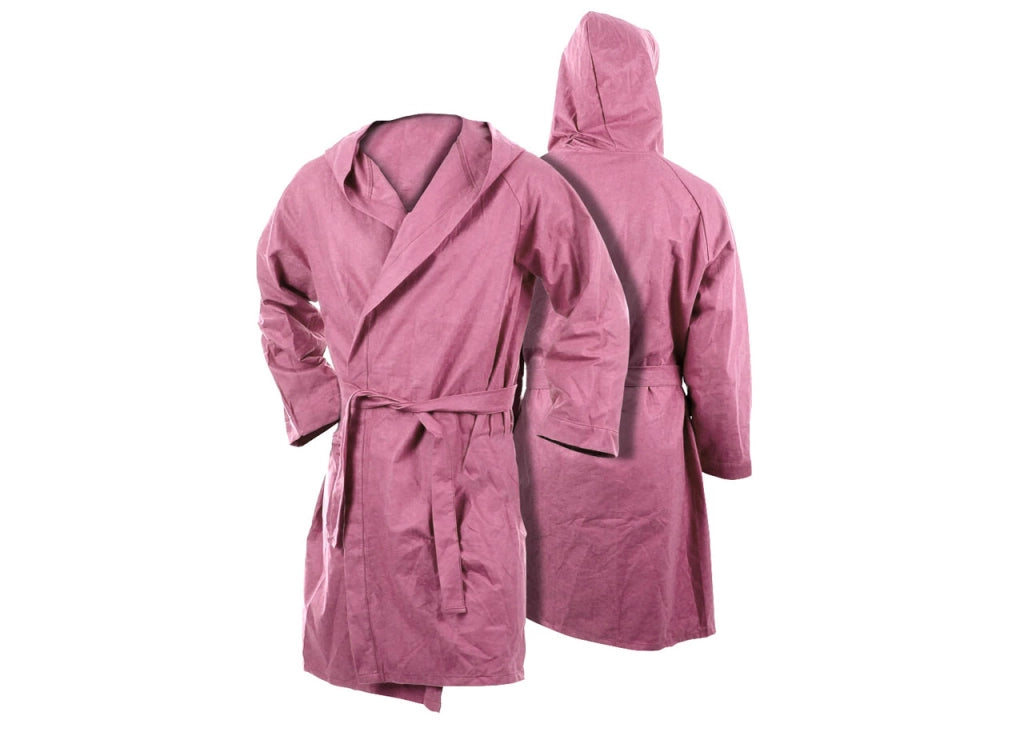 Accappatoio Con Cappuccio In Microfibra Taglia Adulto Unisex In Tinta Unita - L - Rosa