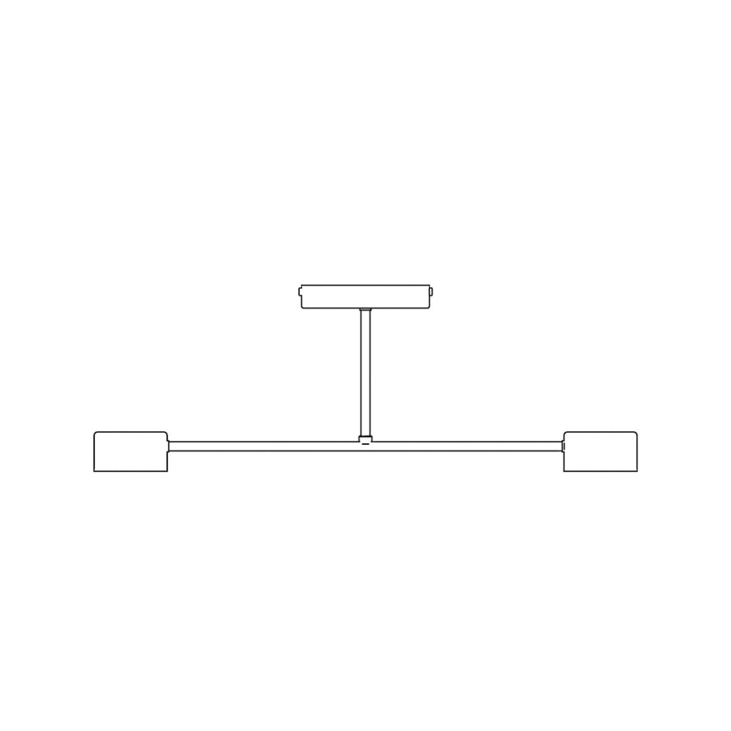 Lampada da soffitto HALO beige 2xGX53 Emibig