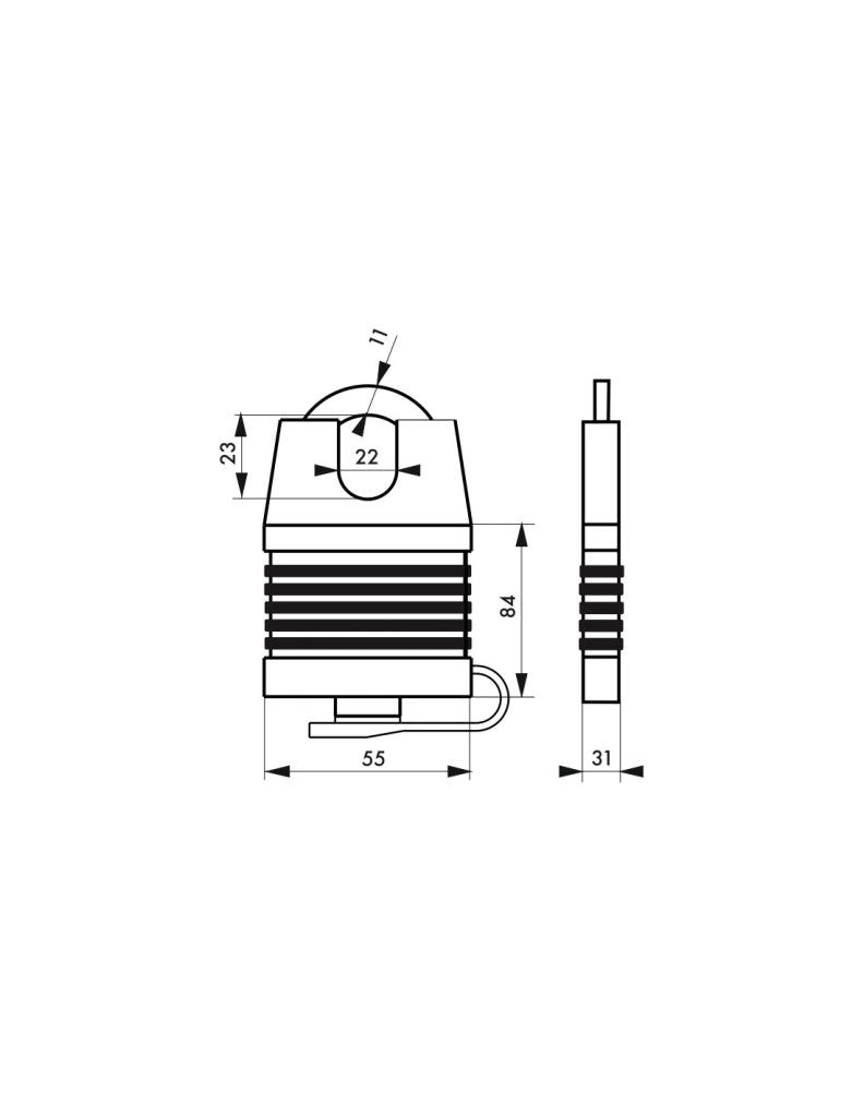 Lucchetto DOCKER 55 mm 2 chiavi – THIRARD