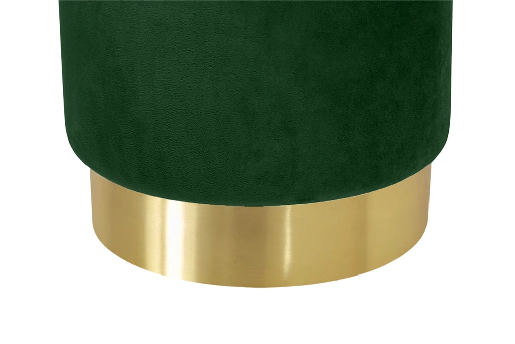 Pouf in velluto verde scuro, poggiapiedi – Zivago - PO30ZIBM