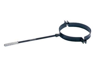 COLLARE REGGITUBO PER STUFE A PELLET PLUS NERO OPACO- - ø cm.8 - 2 pezzi