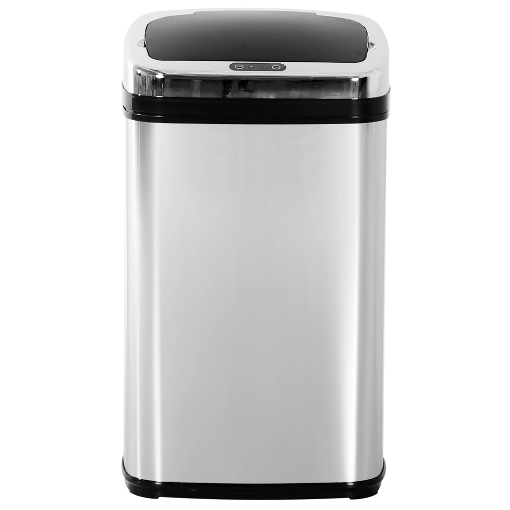 Pattumiera con Sensore a Infrarossi 30L ¨C Xylo ¨C Acciaio Inox e ABS, Argento, 33x25x58 cm