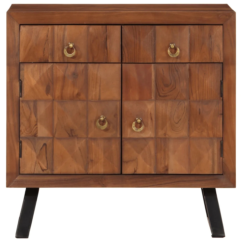 Cassettiera Marrone ambra 70x35x70 cm in Legno Massello Acacia CFW9816664