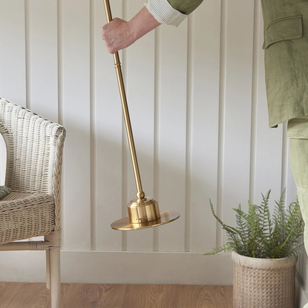 Lampada terra LED 1,5W cordless ottone BURLEY Endon
