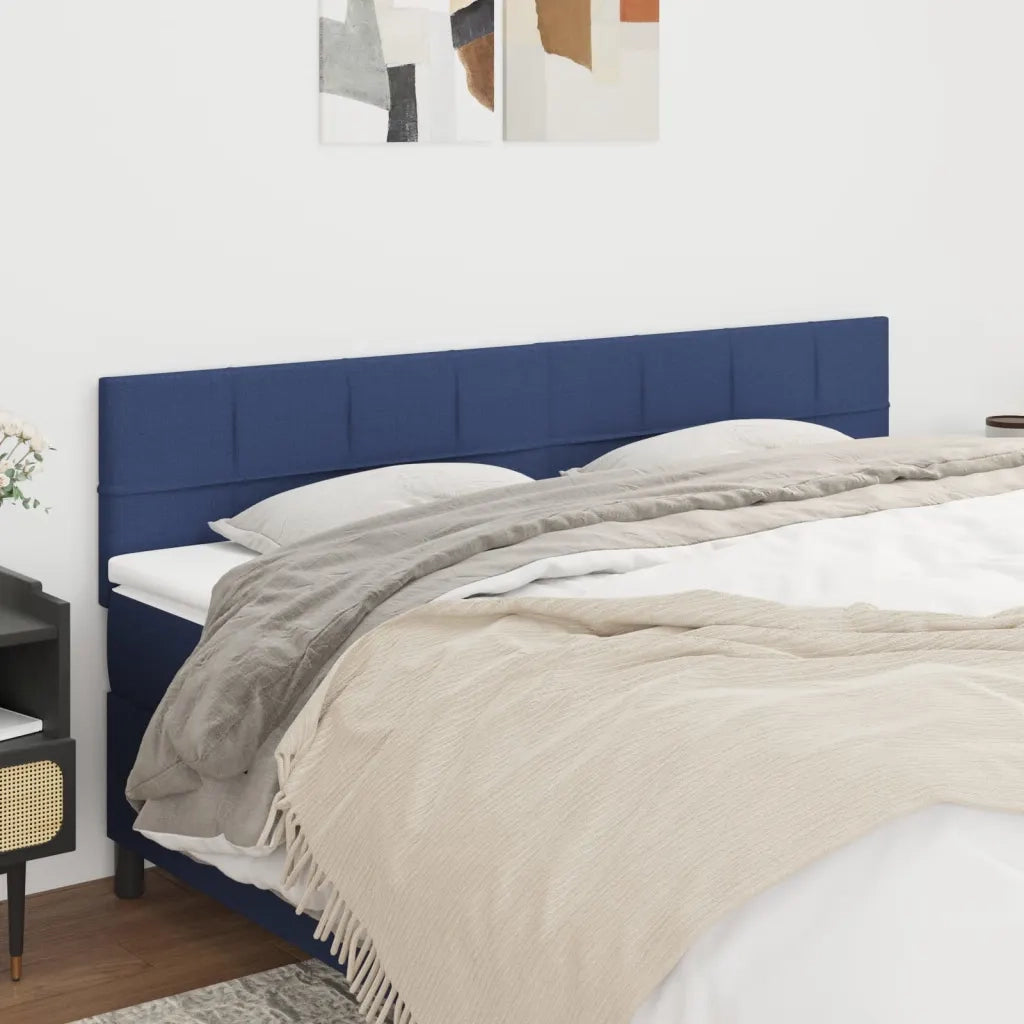 Testiera | Testata Blu 200x5x78/88 cm in Tessuto