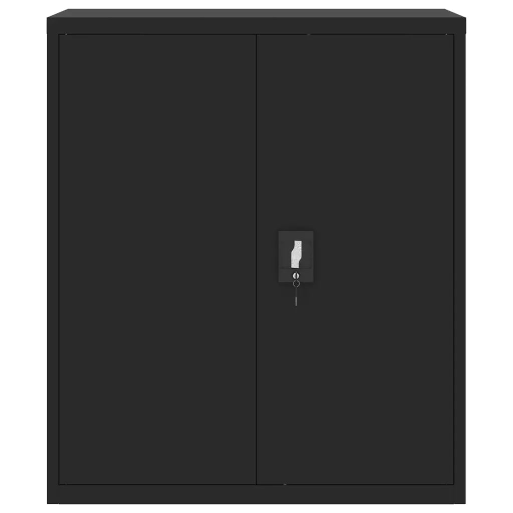 Armadio Classificatore Nero 90x40x105 cm in Acciaio 339738