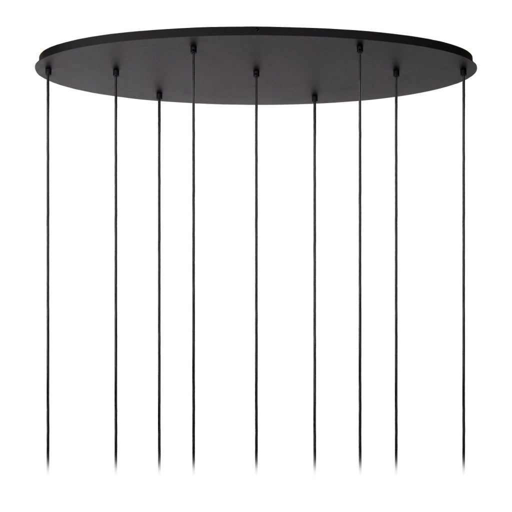 Lampada a sospensione JOANET vetro nero oro 6+3 Lucide